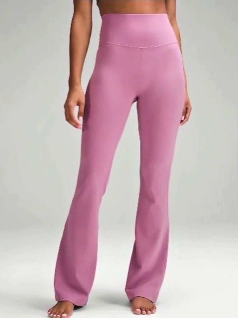 Lululemon Groove Super-High-Rise Flared Pant Nulu Pink Size 4